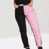 Duo Bat Jeans [PINK] -Creepsville Horror Shop Pastle Gothic Pants