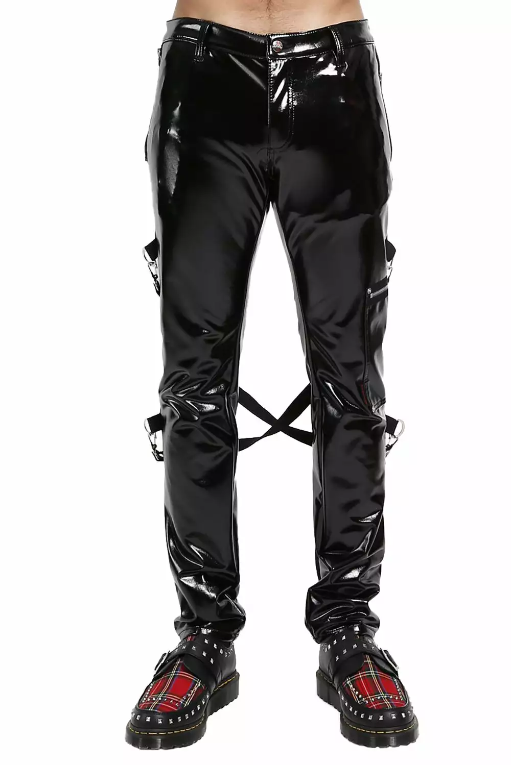Tripp Mens Vinyl PVC Skinny Bondage Pants 3 Tripp Mens Vinyl PVC Skinny Bondage Pants