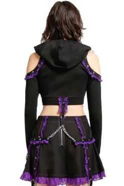 Tripp NYC Lolita Crop Hoody [Black/Purple] -Creepsville Horror Shop RX4387 BLKPURPLE B2 1000x 789a25e3 8dd7 48e3 a0a5 53210754191d