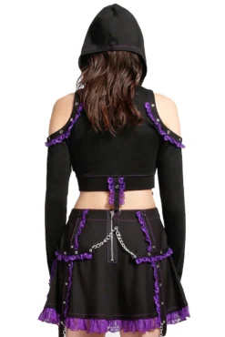 Tripp NYC Lolita Crop Hoody [Black/Purple] -Creepsville Horror Shop RX4387 BLKPURPLE B 1000x 15f9038e 0f40 4955 8066 61c357ead328
