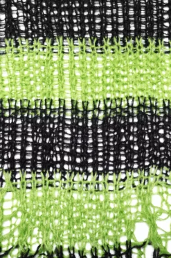 Bleed Green Striped Sweater [BLACK/GREEN] -Creepsville Horror Shop Raver Striped Sweater