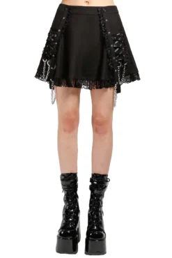 Tripp Lolita Suspender Skirt [Black/Black]