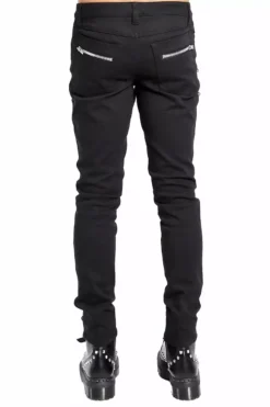 Tripp NYC Biker Jeans -Creepsville Horror Shop SD7388M BLK B