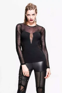 Cobweb Coven Mesh Top