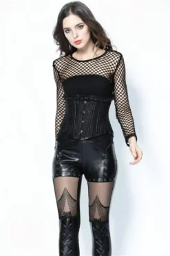 Late For My Funeral Fishnet Top 13 Late For My Funeral Fishnet Top -Creepsville Horror Shop TW106 3 1024x1024 2xcopy