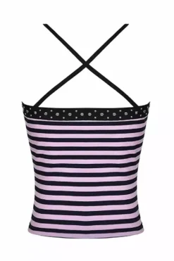 Punk Violets Striped Tank Top -Creepsville Horror Shop TW433 2 1024x1024 2x c467f2c4 cc7f 4fa1 90af ab56ef6ab15e