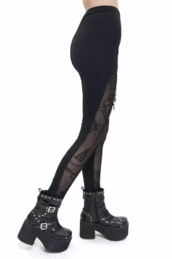 Victorian Charms Cut-Out Leggings -Creepsville Horror Shop Transparent Leggings