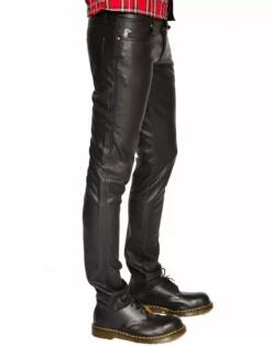 Tripp Mens Faux Leather / Vegan Pleather Pants 7 Tripp Mens Faux Leather / Vegan Pleather Pants -Creepsville Horror Shop VX7281M BLK S
