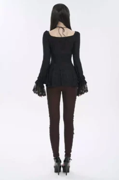 Romantic Goth Ruffles Top 14 Romantic Goth Ruffles Top -Creepsville Horror Shop Victorian Blouse