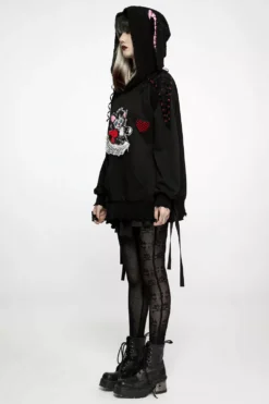 Snakes And Skulls Split Leg Mesh Leggings -Creepsville Horror Shop WK 521DDF 03