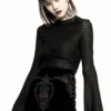 Black Velvet Vamp Mini Skirt -Creepsville Horror Shop WQ 566BQF 03