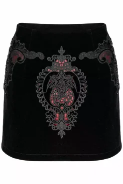 Black Velvet Vamp Mini Skirt 18 Black Velvet Vamp Mini Skirt -Creepsville Horror Shop WQ 566BQF 10