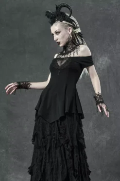 Weeping Webs Top -Creepsville Horror Shop WT 648TDF 02