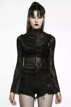 Mismatched Mesh Top [Skull/Snake]