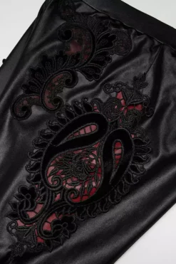 Liquid Lace Wet Look Leggings 15 Liquid Lace Wet Look Leggings -Creepsville Horror Shop Womens Lace Gothic Leggings