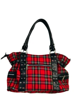 Rise Up Bag [RED PLAID] -Creepsville Horror Shop YES