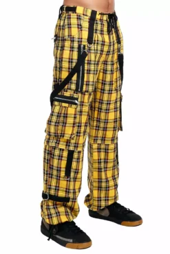 Tripp Clash Pants [Yellow Plaid] -Creepsville Horror Shop YP7272M YELPLD S