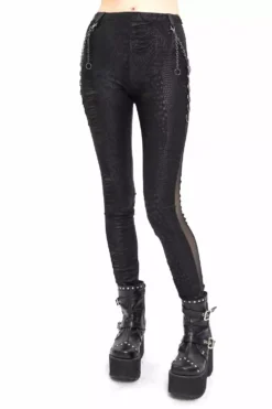 Snake Byte Shredded Leggings -Creepsville Horror Shop alt leggings