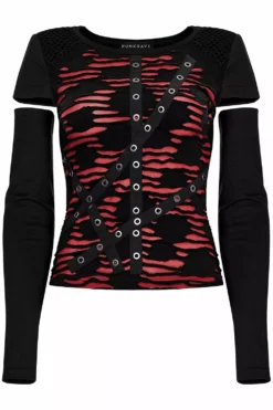 Barbie Blood Top Set [BLACK/RED] -Creepsville Horror Shop avril lavigne shirt
