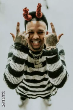 White/Black Striped Distressed Sweater -Creepsville Horror Shop brazy1