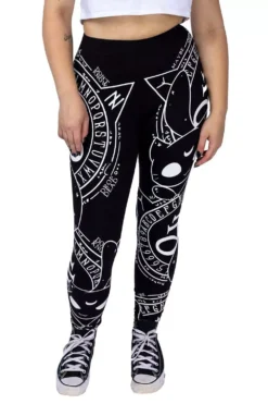 Cat Craft Leggings 11 Cat Craft Leggings -Creepsville Horror Shop cat craft leggings black white heartless 1