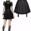 Corset Pleated Skirt -Creepsville Horror Shop dfrrewrfgdr