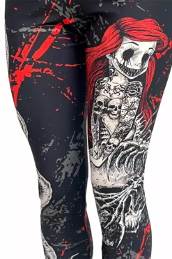 The Little Mermaidcore Leggings -Creepsville Horror Shop disney mermaid leggings