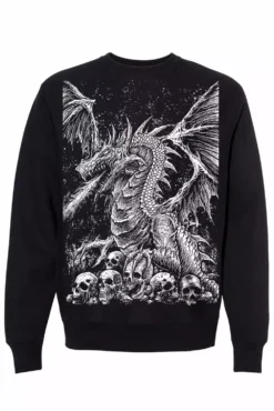 Dragon's Lair Sweatshirt 7 Dragon's Lair Sweatshirt -Creepsville Horror Shop dragon sweatshirt02
