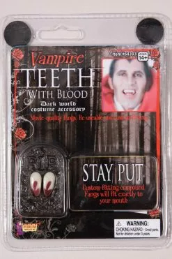 Bloody Vampire Fangs [Custom-fit] -Creepsville Horror Shop dsadasdadasda
