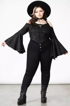 Periwinkle Halter Crop Top -Creepsville Horror Shop dscopy