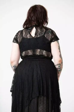 Moon Rays Lace Crop Top -Creepsville Horror Shop dsdasdasa