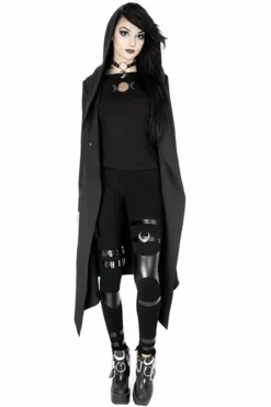 Moon Child Leggings -Creepsville Horror Shop eng pl MOON CHILD LEGGINGS black gothic pants with panels 1853 5 3ebc727a 7379 4131 b63d 622448606398