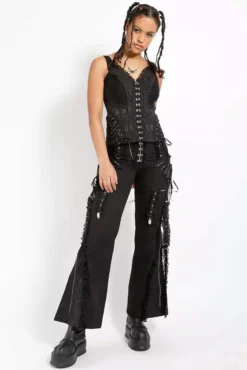Tripp NYC Enchanted Dark Street Pants [Black/Black] -Creepsville Horror Shop ergrefgfredfd