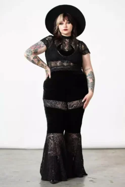 Moon Rays Lace Crop Top -Creepsville Horror Shop fddcopy