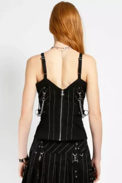 Tripp NYC Voidoid Corset [Godfather Stripe] -Creepsville Horror Shop fdsfsdfsd