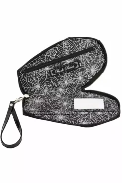 We Belong Dead Frankenstein & Bride Glitter Coffin Wallet -Creepsville Horror Shop frgtregtre