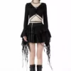 Dark Creature Ruffle Skirt 1 Dark Creature Ruffle Skirt -Creepsville Horror Shop fsfsdfsfds