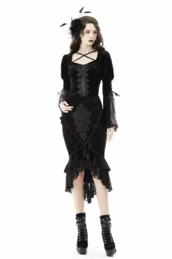Ghostling Vintage Goth Skirt -Creepsville Horror Shop gdgdfgdgrt