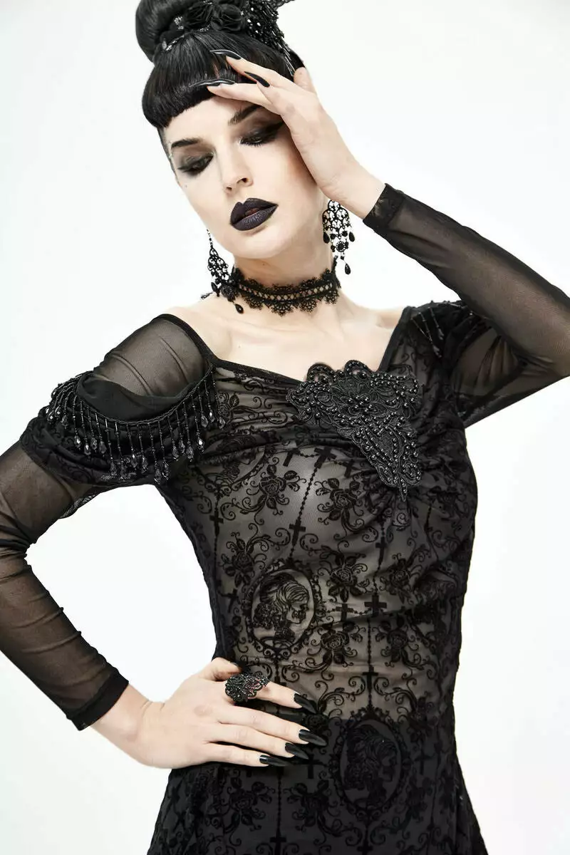 Netherworld Draped Shoulder Top 4 Netherworld Draped Shoulder Top - Image 2