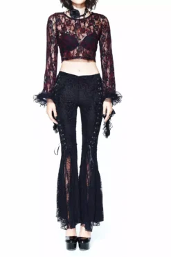 Persephone Flared Pants -Creepsville Horror Shop gfdgd ceaac413 6046 4cc0 9b4d 0d3a1e80f27f