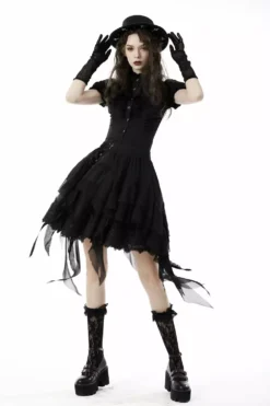 Dearly Departed Layered Skirt -Creepsville Horror Shop ghfgh