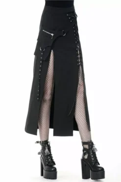 In Your Dark Dreams Slit Maxi Skirt