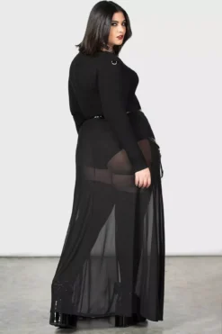 Venemous Magdelana Maxi Skirt -Creepsville Horror Shop gothic curvy skirt