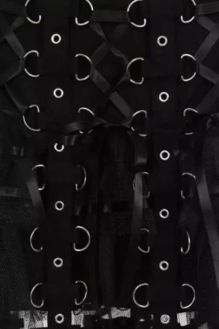 Chai Mini Skirt [BLACK] -Creepsville Horror Shop hlb50150z chai skirt blk blk 11