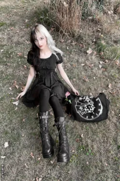 Alice In Wonderland Clock Bag [Multiple Styles Available] -Creepsville Horror Shop larissaLRY