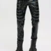 Holographic Hell Leather Pants -Creepsville Horror Shop mens hologram pants