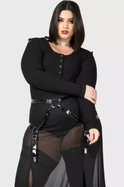 Venemous Magdelana Maxi Skirt -Creepsville Horror Shop mesh maxi skirt for women