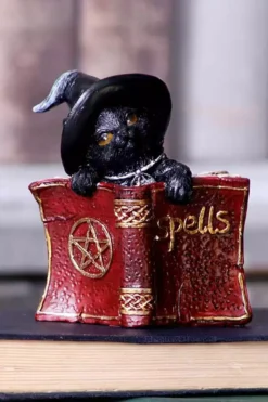 NEMESIS NOW Kitty's Grimoire Spellbook Statue