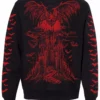 Vampire Castle Sweatshirt W/ Bat Sleeves [BLOOD RED] -Creepsville Horror Shop vampire castle red sweatshirt