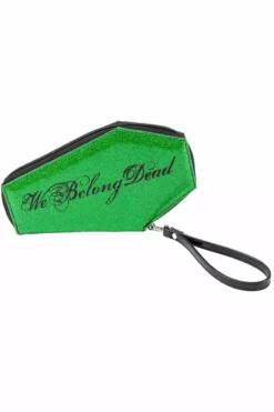 We Belong Dead Frankenstein & Bride Glitter Coffin Wallet -Creepsville Horror Shop vdrgt56565465
